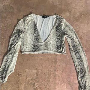 Used Snake print top